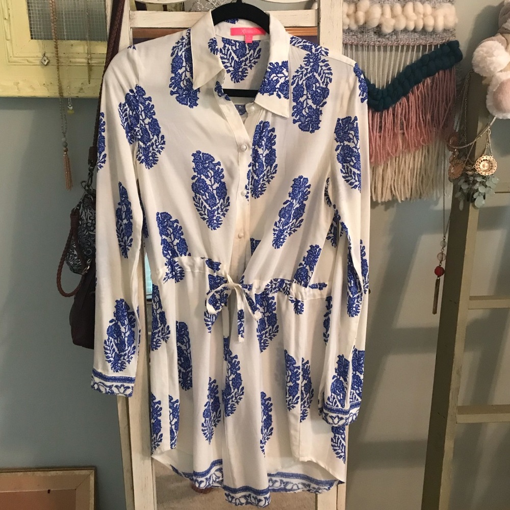 White and Blue Dress